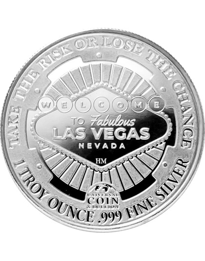 1 oz Las Vegas Poker Chip Round