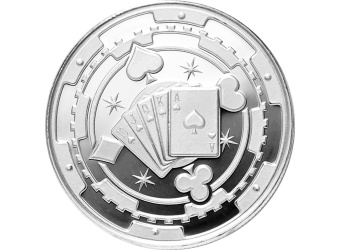 1 oz Las Vegas Poker Chip Round