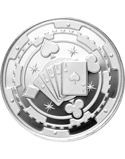 1 oz Las Vegas Poker Chip Round