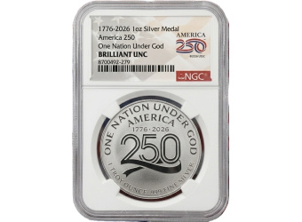 1776-2026 America 250 1 oz Silver Medal NGC BU