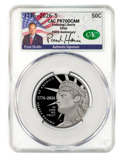 1776-2026-S Silver Proof Set CACG U.S. Mint Director Paul Hollis Signed PR70