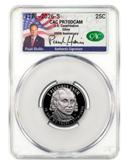 1776-2026-S Silver Proof Set CACG U.S. Mint Director Paul Hollis Signed PR70