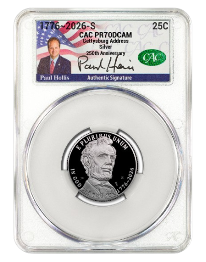1776-2026-S Silver Proof Set CACG U.S. Mint Director Paul Hollis Signed PR70
