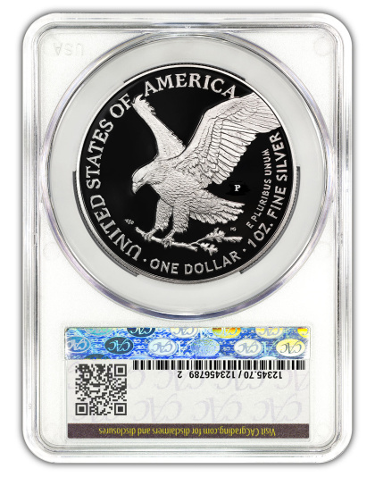 2025-P 1 oz American Silver Eagle w/ Marine Corps Privy CACG PR70  O/Leary Facsimile Signature