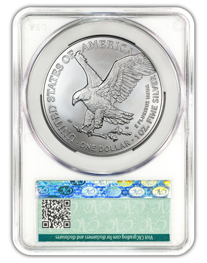 2025 (P) 1 oz American Silver Eagle w/ Eagle Privy CACG Kevin O'Leary Facsimile Signature MS70