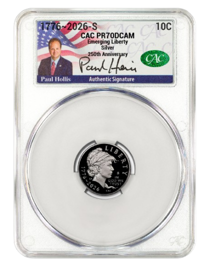 1776-2026-S Silver Proof Set CACG U.S. Mint Director Paul Hollis Signed PR70