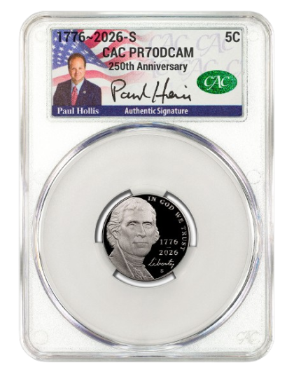 1776-2026-S Silver Proof Set CACG U.S. Mint Director Paul Hollis Signed PR70