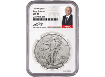 2026 1 oz American Silver Eagle Kevin O'Leary Facsimile Signed NGC MS70
