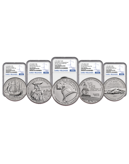 1776-2026 Semiquincentennial 5-Quarter Set NGC Gem Uncirculated (Our choice of P or D Mint)