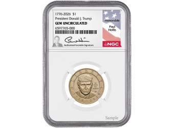 2026 $1 President Donald J. Trump Semiquincentennial Coin NGC GEM BU
