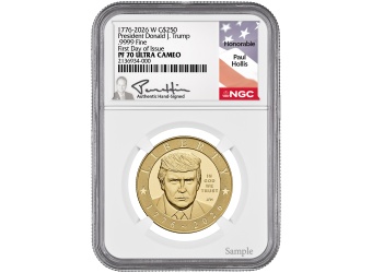 1776 - 2026 1 oz President Donald J. Trump Gold Coin NGC PR70